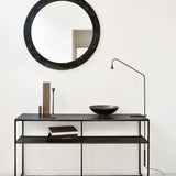 Sphere wall mirror - Minerals frame - Umber - round White Cliff Studio Wall Mirror