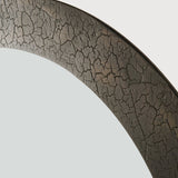 Sphere wall mirror - Minerals frame - Umber - round White Cliff Studio Wall Mirror