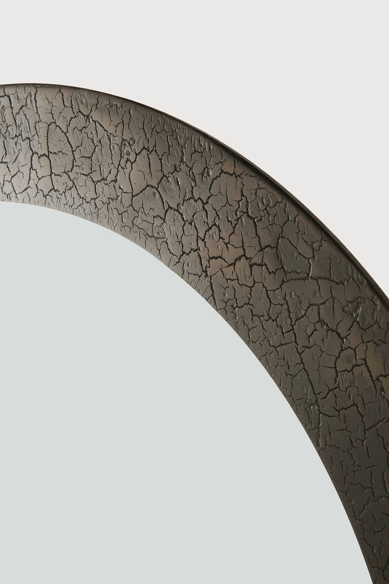 Sphere wall mirror - Minerals frame - Umber - round White Cliff Studio Wall Mirror