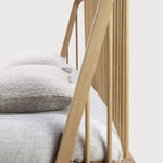 Spindle bed - oak - US King - with slats White Cliff Studio King Bed Frame