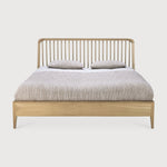 Spindle bed - oak - US King - with slats White Cliff Studio King Bed Frame