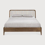 Spindle bed - reclaimed teak - US Queen - with slats White Cliff Studio Queen Bed Frame