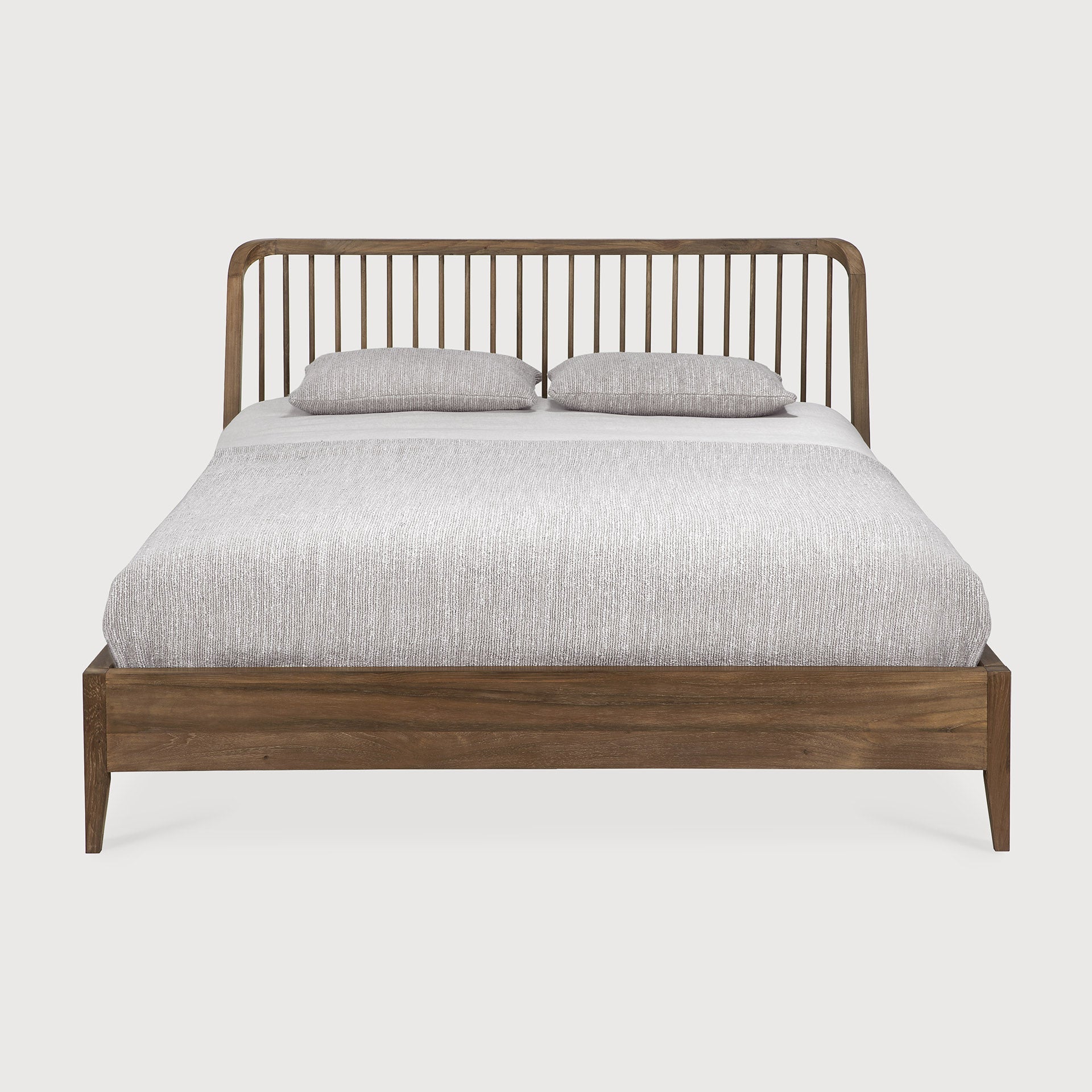 Spindle bed - reclaimed teak - US Queen - with slats White Cliff Studio Queen Bed Frame