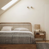 Spindle bed - reclaimed teak - US Queen - with slats White Cliff Studio Queen Bed Frame