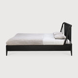Spindle bed - varnished oak - black - US King - with slats White Cliff Studio King Bed Frame