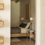 Spindle bedside table - oak - 1 drawer White Cliff Studio Nightstand