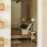 Spindle bedside table - oak - 1 drawer White Cliff Studio Nightstand