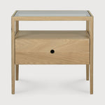 Spindle bedside table - oak - 1 drawer White Cliff Studio Nightstand