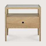 Spindle bedside table - oak - 1 drawer White Cliff Studio Nightstand