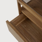 Spindle bedside table - reclaimed teak - 1 drawer White Cliff Studio Nightstand