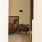 Spindle bedside table - reclaimed teak - 1 drawer White Cliff Studio Nightstand