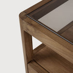 Spindle bedside table - reclaimed teak - 1 drawer White Cliff Studio Nightstand