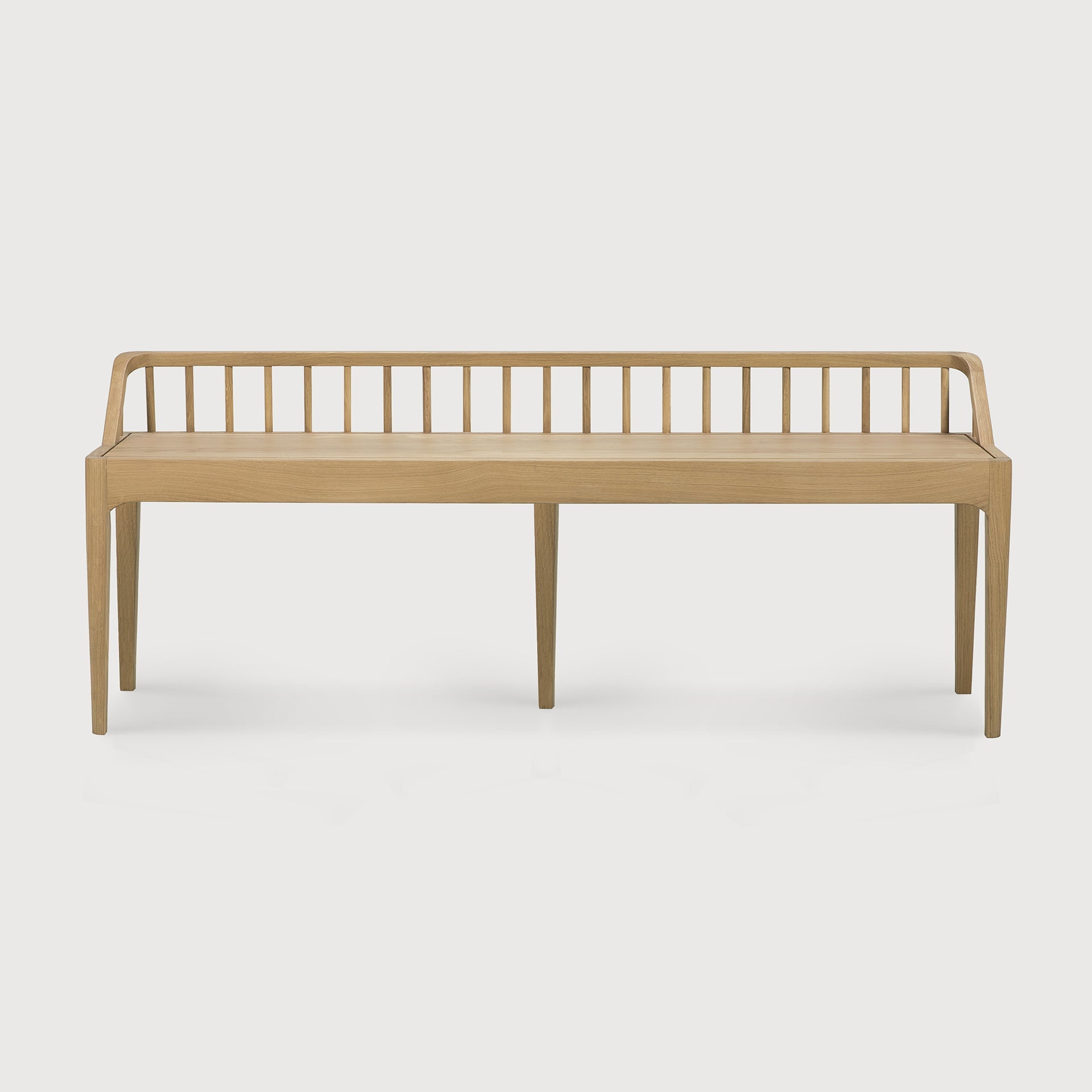 Spindle bench  - oak White Cliff Studio Bench / Dining Bench