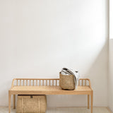 Spindle bench  - oak White Cliff Studio Bench / Dining Bench