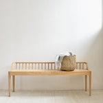 Spindle bench  - oak White Cliff Studio Bench / Dining Bench