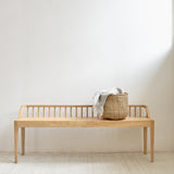 Spindle bench  - oak White Cliff Studio Bench / Dining Bench