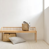 Spindle bench  - oak White Cliff Studio Bench / Dining Bench