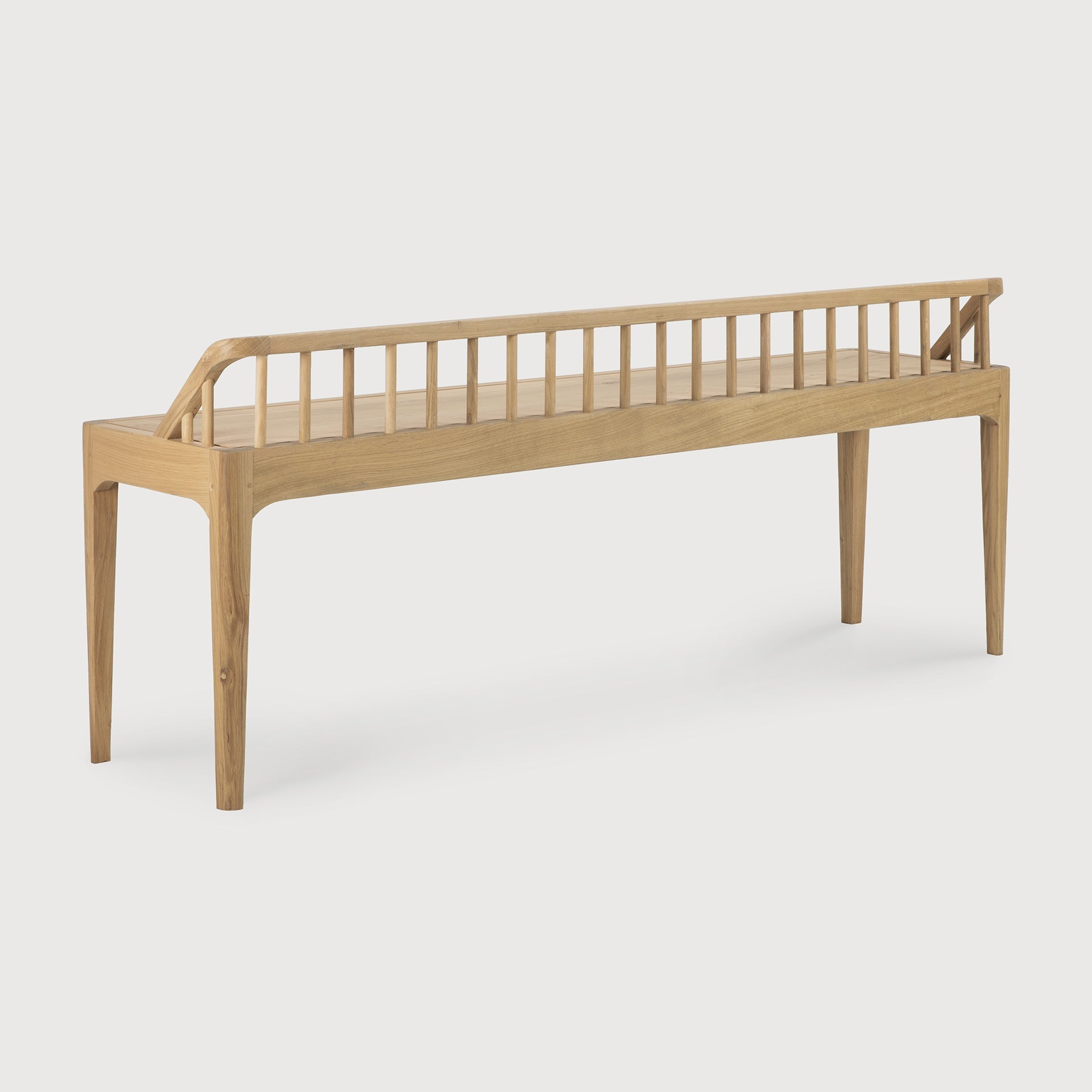 Spindle bench  - oak White Cliff Studio Bench / Dining Bench