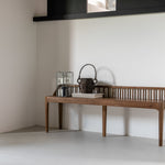 Spindle bench - reclaimed teak White Cliff Studio Bench / Dining Bench