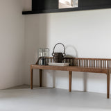 Spindle bench - reclaimed teak White Cliff Studio Bench / Dining Bench