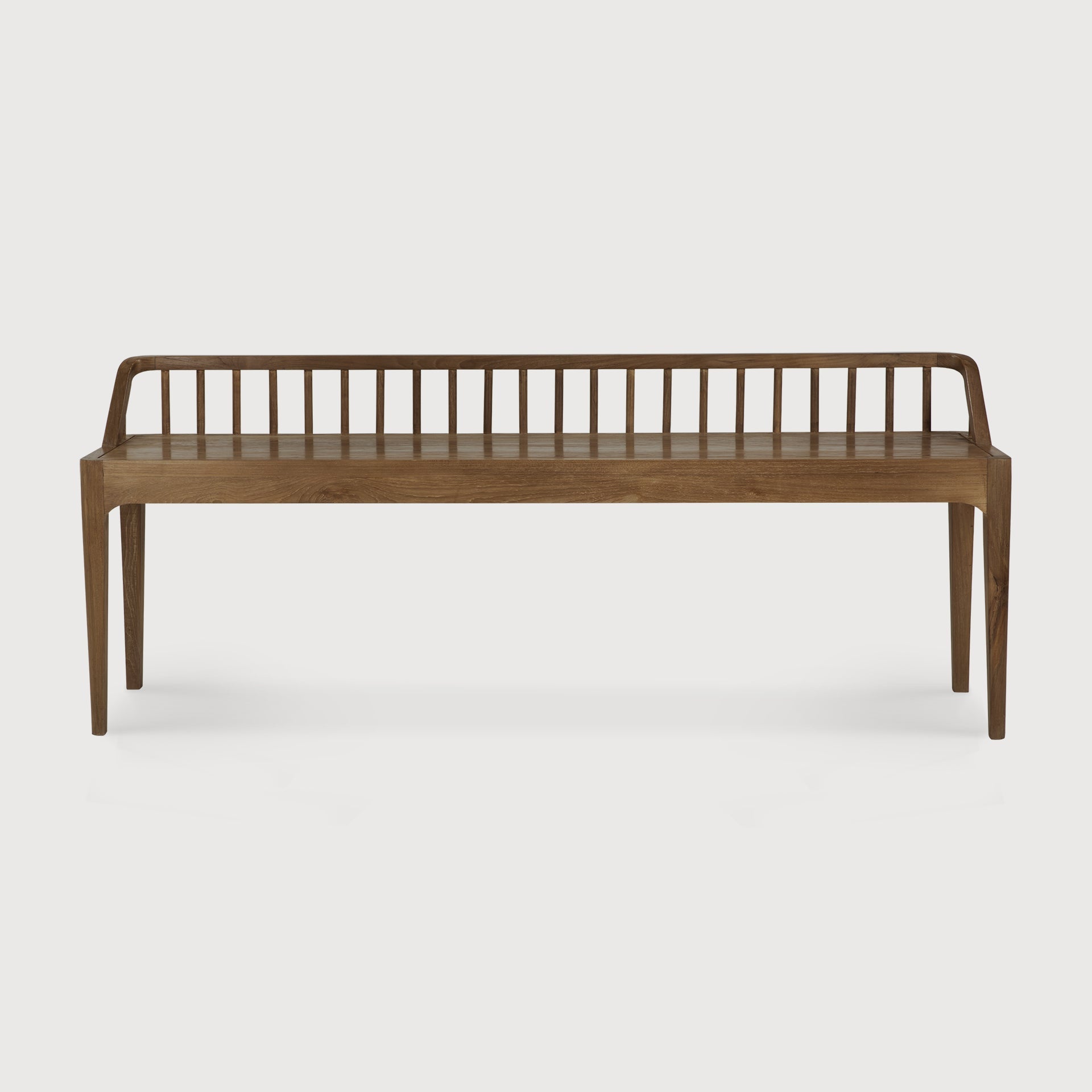 Spindle bench - reclaimed teak White Cliff Studio Bench / Dining Bench