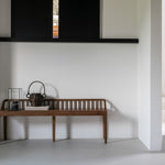 Spindle bench - reclaimed teak White Cliff Studio Bench / Dining Bench