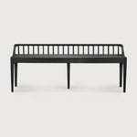 Spindle bench - varnished oak - black White Cliff Studio Bench / Dining Bench