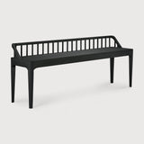 Spindle bench - varnished oak - black White Cliff Studio Bench / Dining Bench