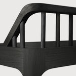 Spindle bench - varnished oak - black White Cliff Studio Bench / Dining Bench