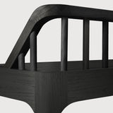 Spindle bench - varnished oak - black White Cliff Studio Bench / Dining Bench