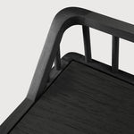 Spindle bench - varnished oak - black White Cliff Studio Bench / Dining Bench