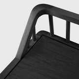 Spindle bench - varnished oak - black White Cliff Studio Bench / Dining Bench