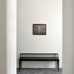 Spindle bench - varnished oak - black White Cliff Studio Bench / Dining Bench