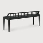 Spindle bench - varnished oak - black White Cliff Studio Bench / Dining Bench