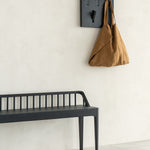 Spindle bench - varnished oak - black White Cliff Studio Bench / Dining Bench