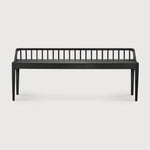Spindle bench - varnished oak - black White Cliff Studio Bench / Dining Bench