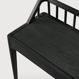 Spindle bench - varnished oak - black White Cliff Studio Bench / Dining Bench
