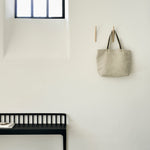 Spindle bench - varnished oak - black White Cliff Studio Bench / Dining Bench