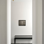 Spindle bench - varnished oak - black White Cliff Studio Bench / Dining Bench