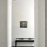 Spindle bench - varnished oak - black White Cliff Studio Bench / Dining Bench