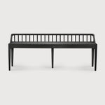 Spindle bench - varnished oak - black White Cliff Studio Bench / Dining Bench