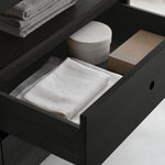 Spindle dresser - varnished oak - black - 4 drawers White Cliff Studio DRESSERS & CHEST OF DRAWERS