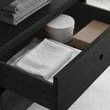 Spindle dresser - varnished oak - black - 4 drawers White Cliff Studio DRESSERS & CHEST OF DRAWERS