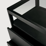 Spindle dresser - varnished oak - black - 4 drawers White Cliff Studio DRESSERS & CHEST OF DRAWERS