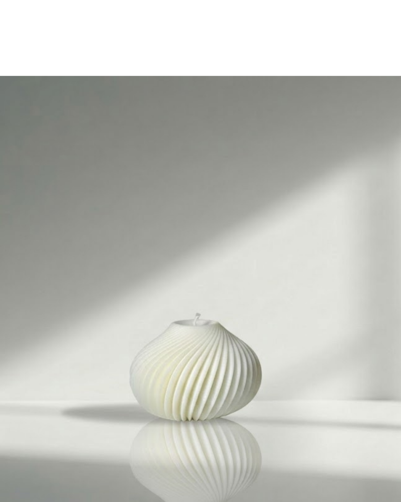 Spiral Candle White Cliff Studio Candles