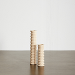 Spiral Pine Modern Wood Candle Candlestick Holder