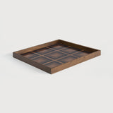 Squares tray - glass - Ink - square - L White Cliff Studio Trays