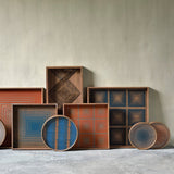 Squares tray - glass - Ink - square - S White Cliff Studio Trays