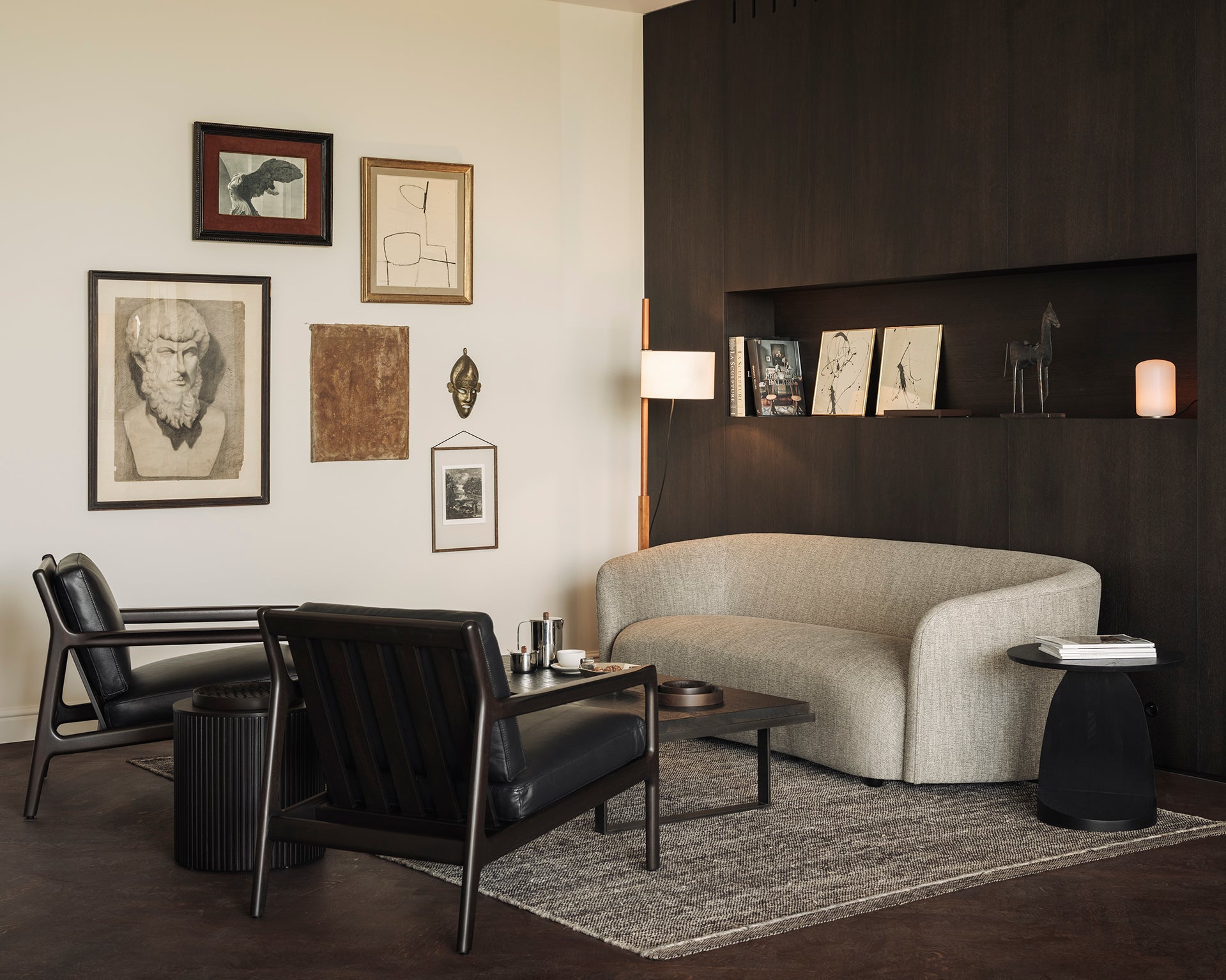 Stability coffee table - varnished Minerals - Umber - rectangular White Cliff Studio COFFEE TABLE