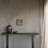 Stability console - varnished Minerals - Umber White Cliff Studio Console Table